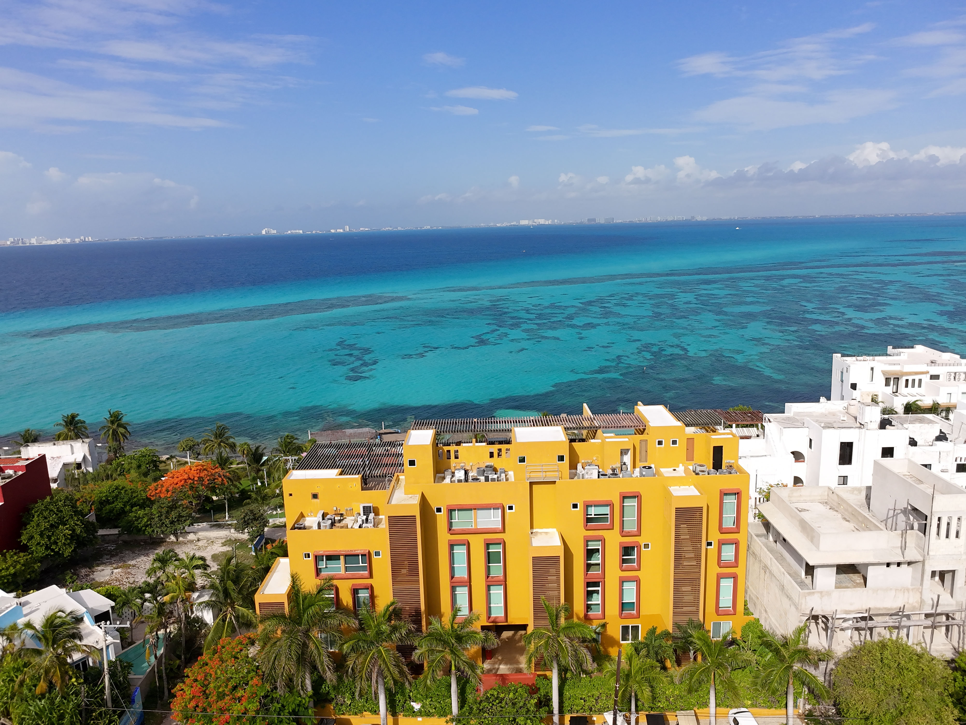 Aerial view of Sotavento and the Caribbean coast